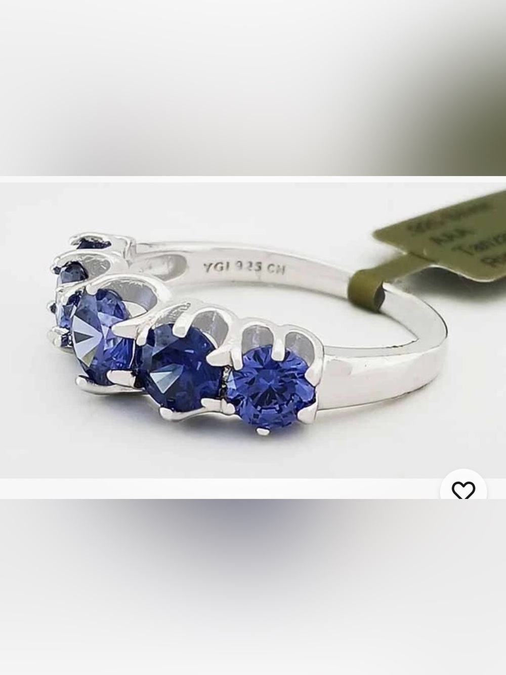 3.76 CT Tanzanite Ring - Sterling - Picture 8 of 9